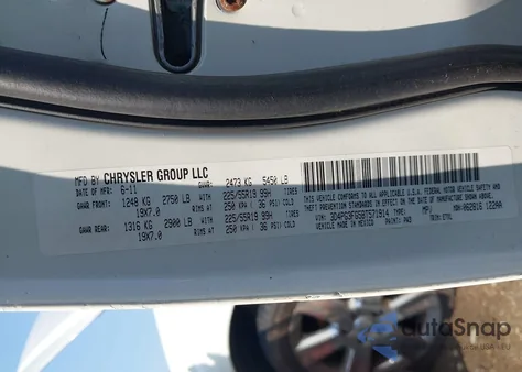 2011 Dodge Journey Crew из США, поврежденный, VIN 3D4PG3FG5BT571914